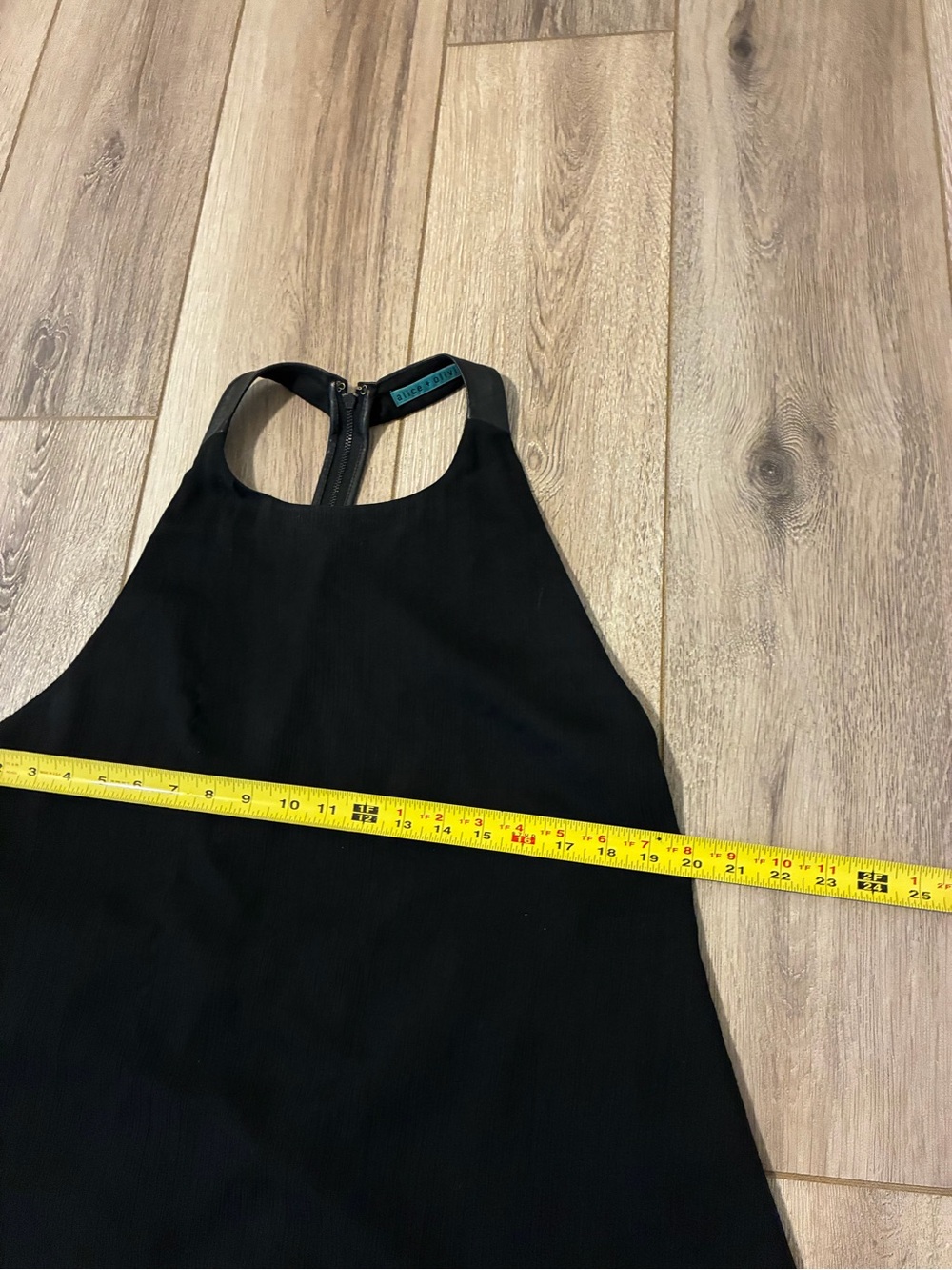 Alice + Olivia Black Sheer Back-Zip Halter Blouse/ Size Small(estimated) - Picture 7 of 8